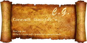 Conradt Gusztáv névjegykártya