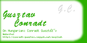 gusztav conradt business card